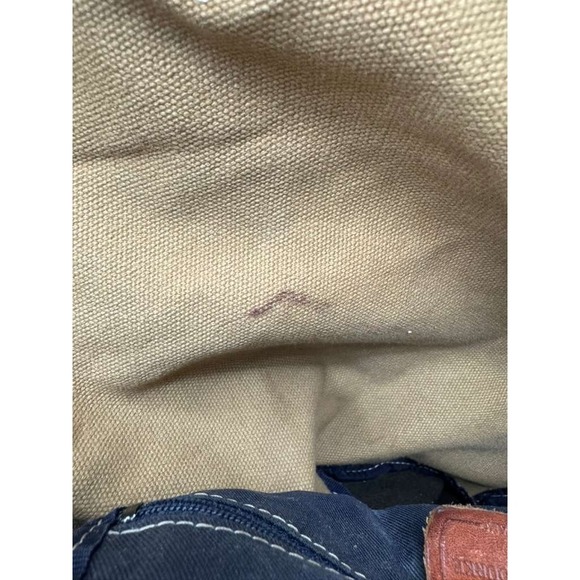 Vintage Dooney & Bourke Women's Leather Trim Canvas Tote Bag Beige Black - Picture 12 of 15